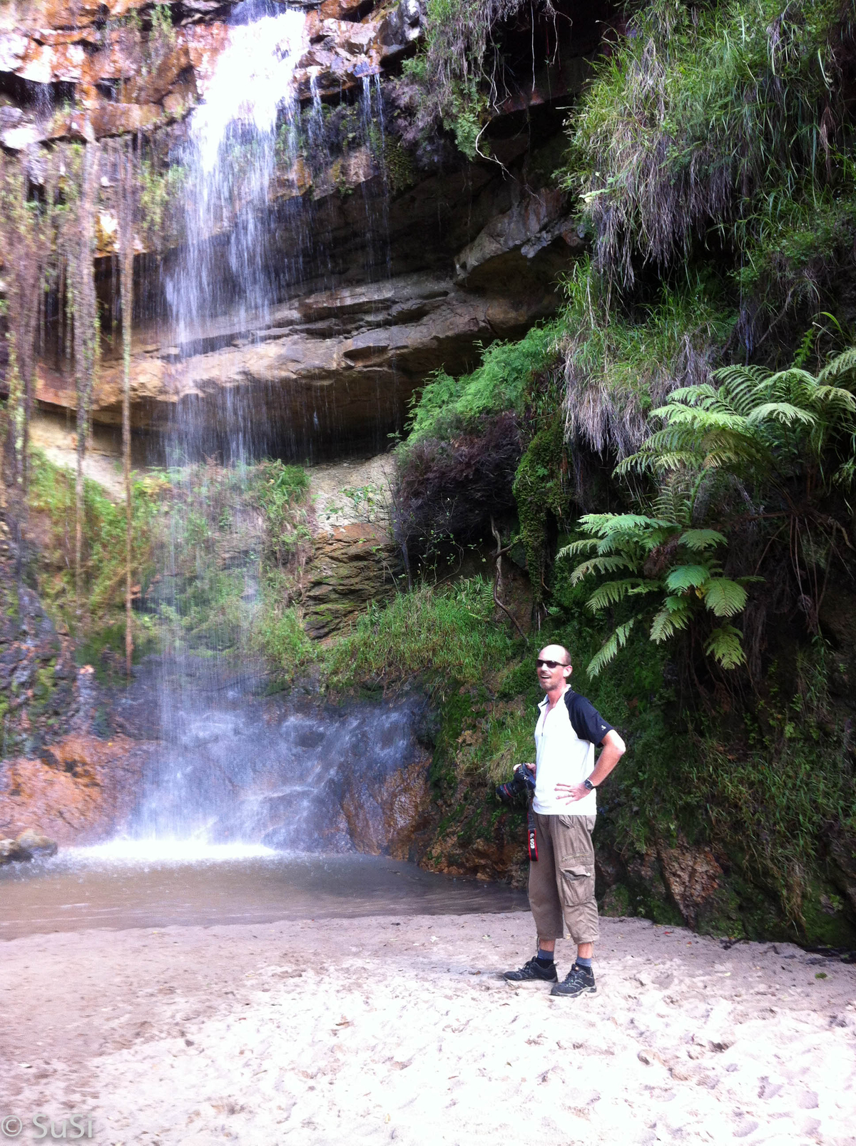 Wasserfall am Ende einer Wanderung